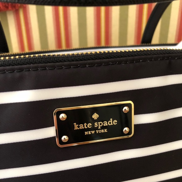 NWT Kate Spade Large Nylon Striped Tote - Picture 4 of 6